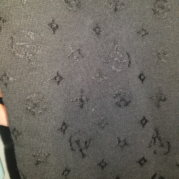 Black and gold Avenue George V Paris sweatpant jogger w/ lion emblem size Large - Picture 3 of 7